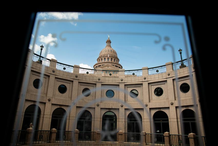 A view of the Texas Capitol from the extension building on June 22, 2022.